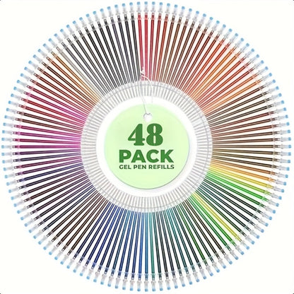 100-Pack Gel Pens Set Mixed Colors – Glitter, Metallic, Fluorescent & Colored Ink Pens for Drawing, Writing & Art Projects | Ages 14+
