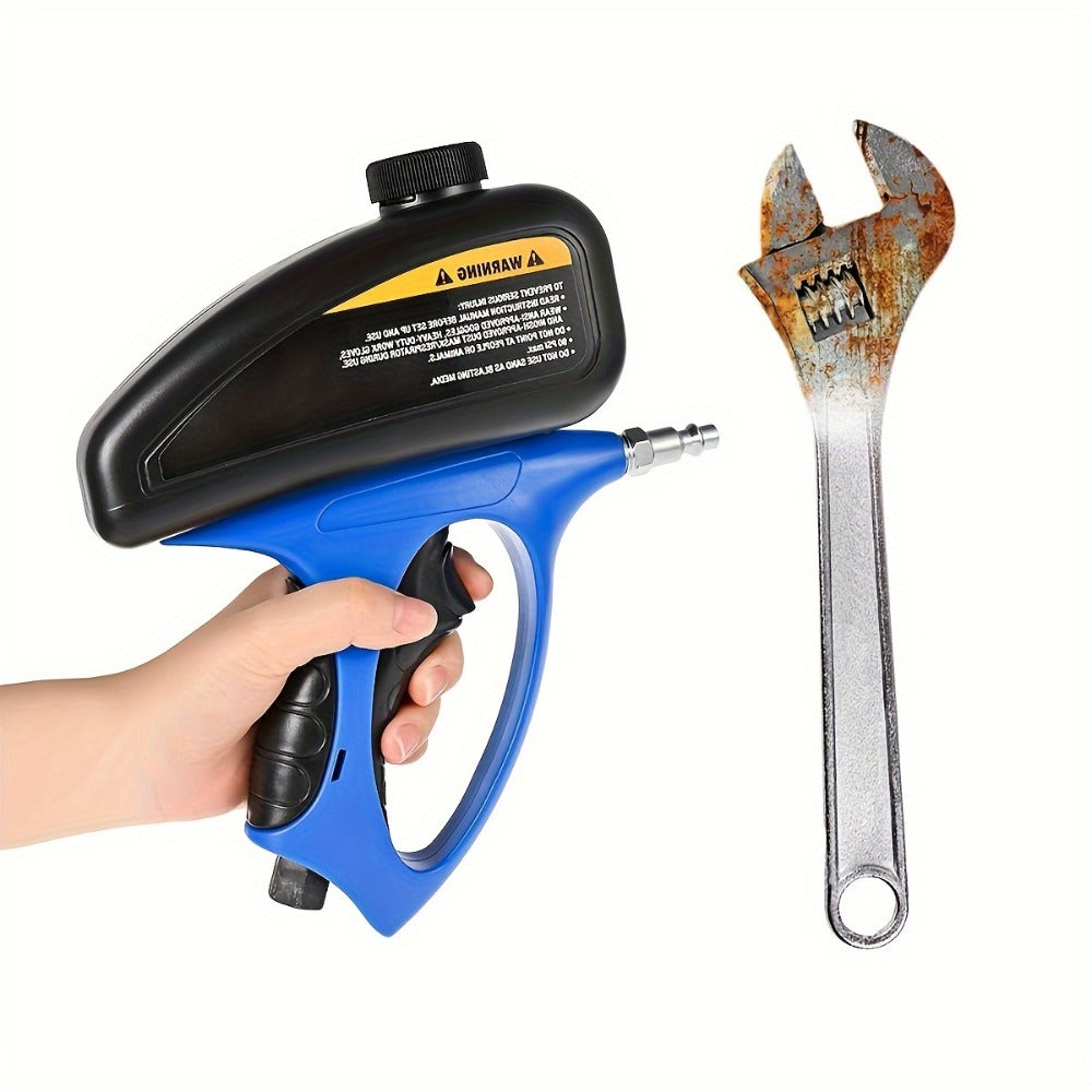 Sandblaster Gun for Air Compressor Pneumatic Abrasive Blasting, 90 PSI Max, 500ml Tank, Small Nozzle