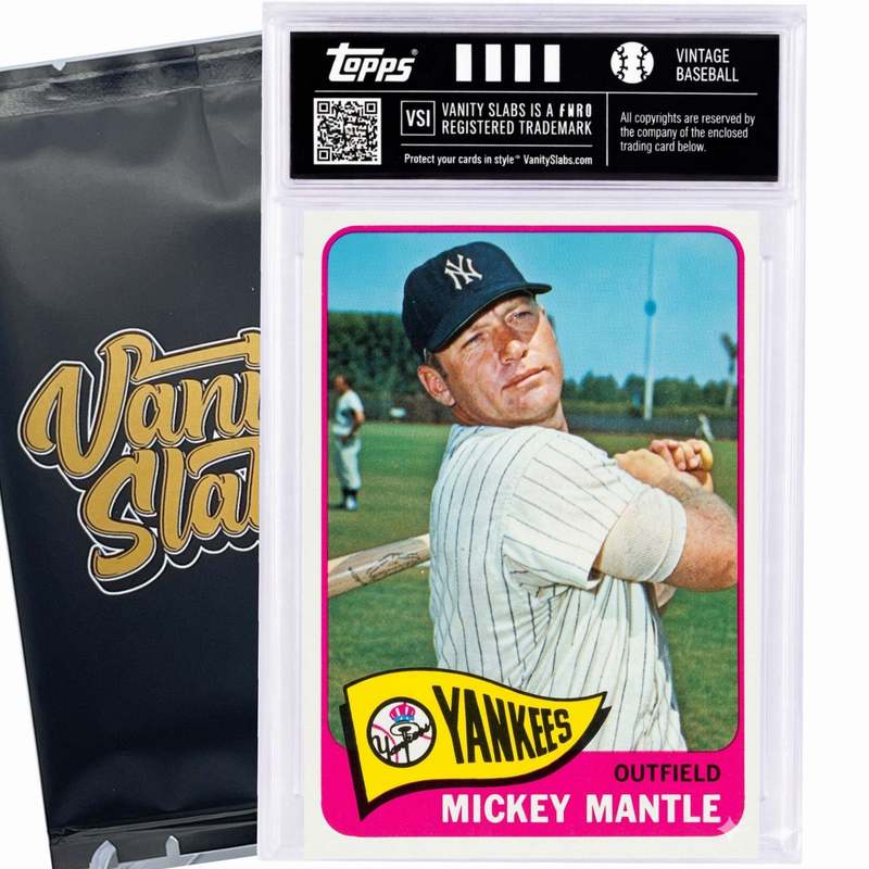 Sports Trading Cards, 1965 Topps-Labeled Baseball Mystery Vanity Slab with One Card for Display