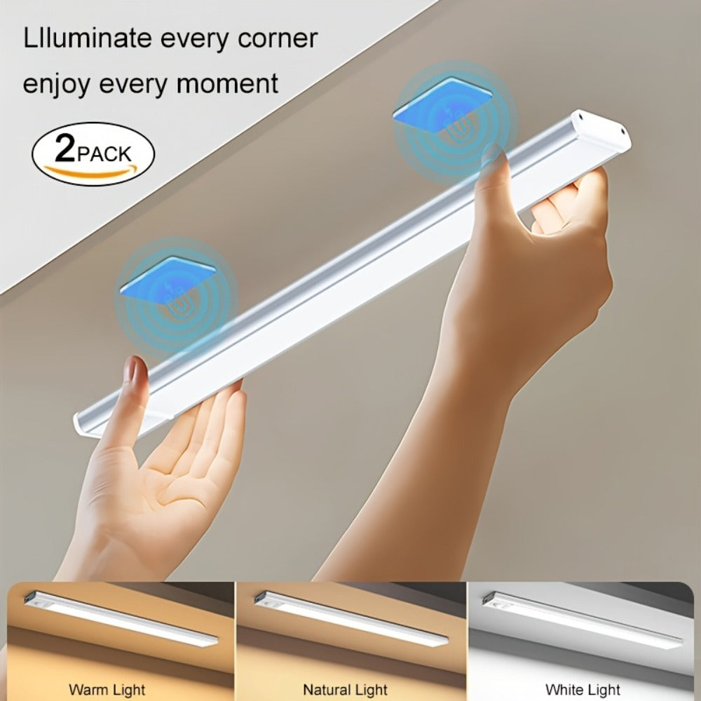 Motion Sensor Under Cabinet Lights 2 Pack for Home Cooking, Dining and Outdoor Meals, with the Listed Configuration
