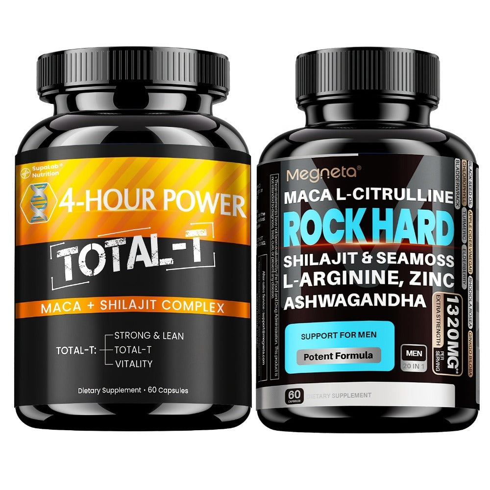 Men's Daily Fuel Supplement 2-Pack, Blue Strength 5-in-1 Formula with Maca, Ashwagandha, Tongkat Ali