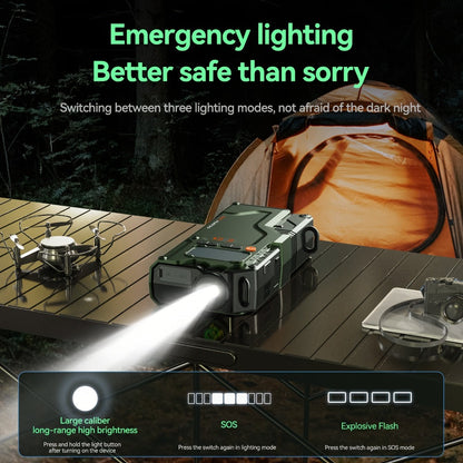 Green Jump Starter and Tire Inflator Enhanced Version with Digital Pressure Display and Clamp Leads