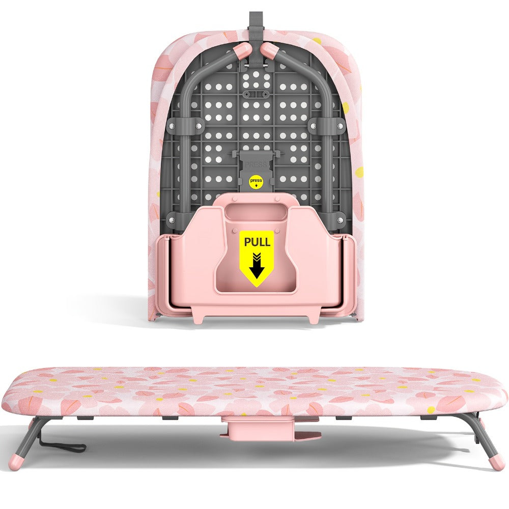 Tabletop Ironing Board with Iron Holder - Compact Portable Mini Ironing Board with Feet, Heat Resistant Cover
