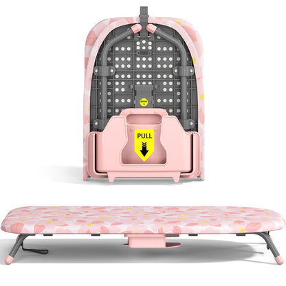 Tabletop Ironing Board with Iron Holder - Compact Portable Mini Ironing Board with Feet, Heat Resistant Cover