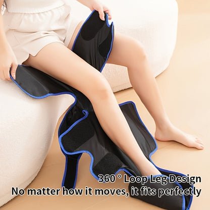 Leg Massager with Heat, Full Leg Air Compression Massager, 4 Modes Wireless Charging, Large Display
