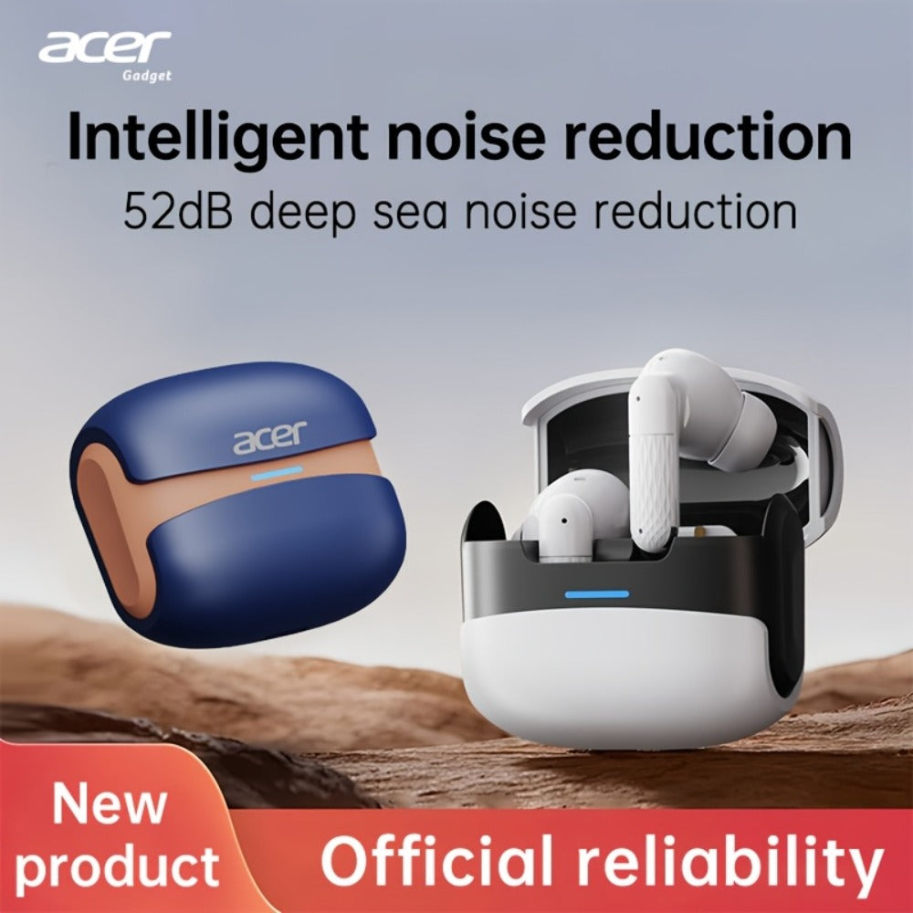 ANC Wireless Earbuds Acer Official TWS In-Ear Active Noise Cancellation Spatial Audio for Bedside Audio, Alarms and Room Entertainment
