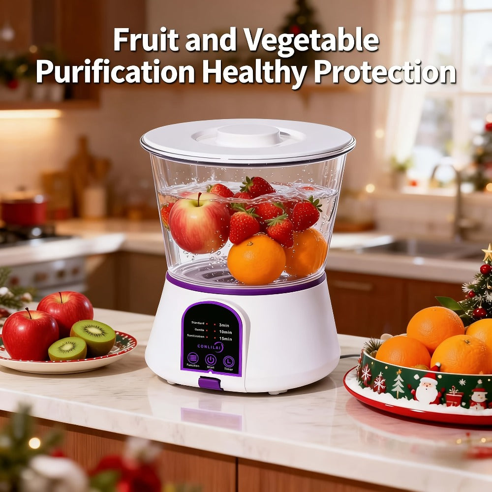 Fruit and Vegetable Cleaner Machine Ultrasonic Purifier Multifunctional Household Food Cleaning for Garden, Yard and Pest Management