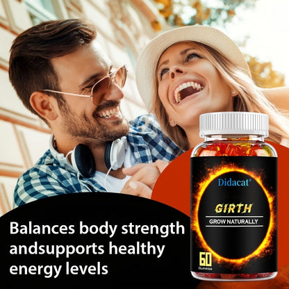 Ashwagandha Gummies for Men, GIRTH Male Vitality & Energy Supplement with KSM-66 Ashwagandha for Strength