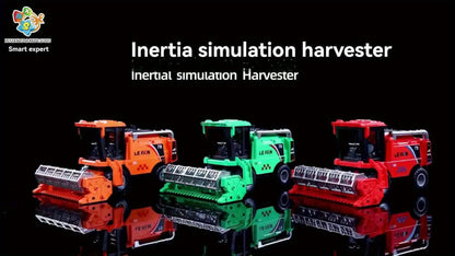 Wheat Harvester Toy Car Inertia Friction Powered Agricultural Vehicle Simulation Model for Kids Boys Girls Ages 3+