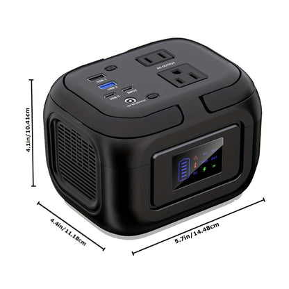 97.68Wh Portable Power Station 120W AC Outlet Power Bank with USB-A USB-C DC Outputs Battery Backup for Camping RV Emergency Home Use Travel