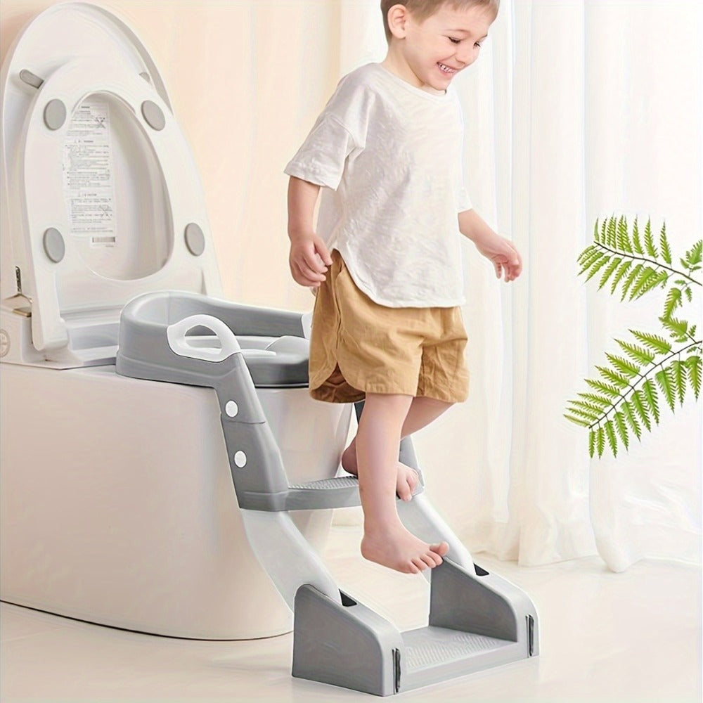 Potty Training Seat with Step Ladder 2-in-1 Toddler Toilet Seat & Stool - Foldable Kids Potty Chair with Splash Guard