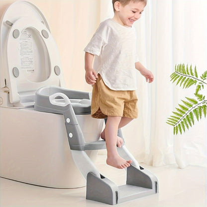 Potty Training Seat with Step Ladder 2-in-1 Toddler Toilet Seat & Stool - Foldable Kids Potty Chair with Splash Guard