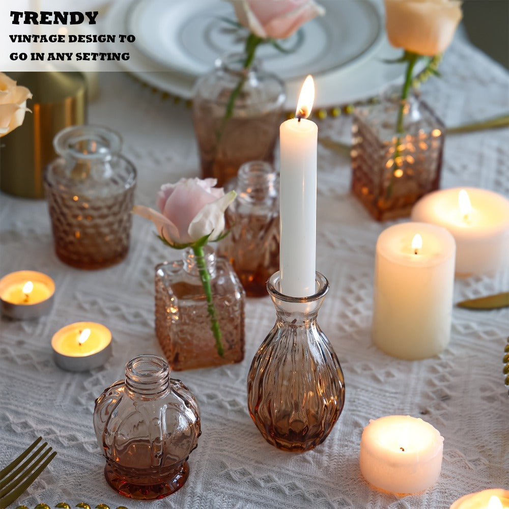 Mini Bud Vases 36pcs – Clear Small Flower Vases for Wedding Centerpieces Birthday Party Anniversary Home Table Decoration