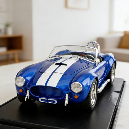 Shelby Cobra 1:22 Scale Zinc Alloy Diecast Model Car, Collector-Grade Exhibition-Quality Replica with Openable Doors