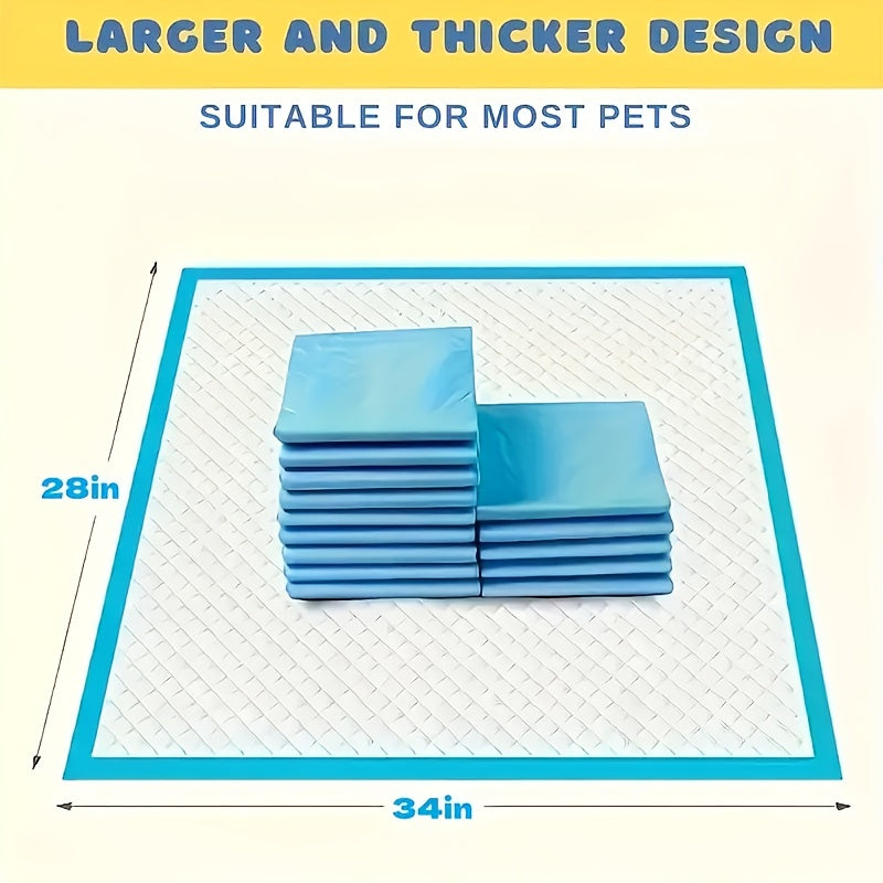 Tear-Resistant XXXL Dog Pee Pads 100-Count – 6-Layer Thickened Super Absorbent Leak-Proof Pet Pads | Odor-Reducing | Puppy & Large Dog