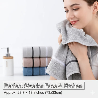 Washcloths 2 Pack Premium Soft Absorbent 102GSM Knit Fabric Face Towels Quick Dry Multipurpose Bath Washcloths for Body Face Kitchen Random