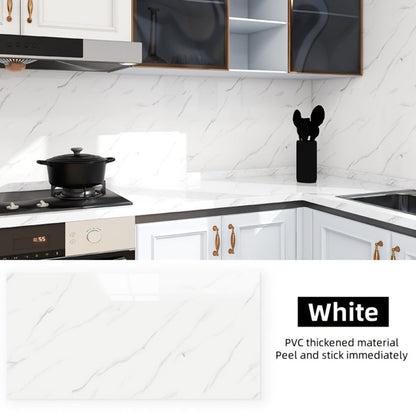 Marble Peel and Stick Wall Panels Self-Adhesive 3D Decorative Tiles – Glossy Marble Sheets, for Entryways, Bedrooms and Living Spaces