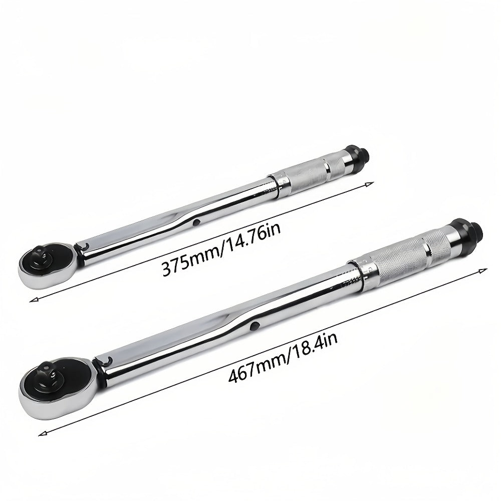 Torque Wrench Adjustable Drive 3/8" & 1/2" – Preset Click Torque Wrench for Automotive, Bike & Bicycle Maintenance