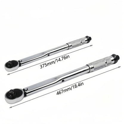 Torque Wrench Adjustable Drive 3/8" & 1/2" – Preset Click Torque Wrench for Automotive, Bike & Bicycle Maintenance