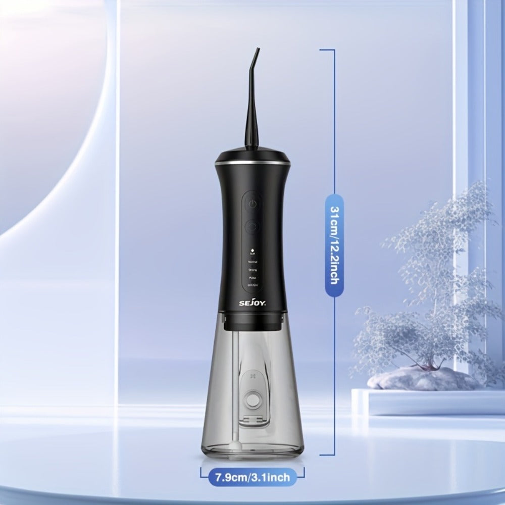 Water Flosser Electric Oral Irrigator 9 Replaceable Nozzles 350mL Tank 20-Day Battery 360° for an Everyday Personal Care Routine