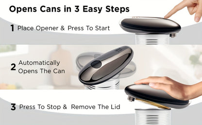 Kitchen Expert Battery Can Opener with One-Touch Control, Circular Rim Operation and Four Colors
