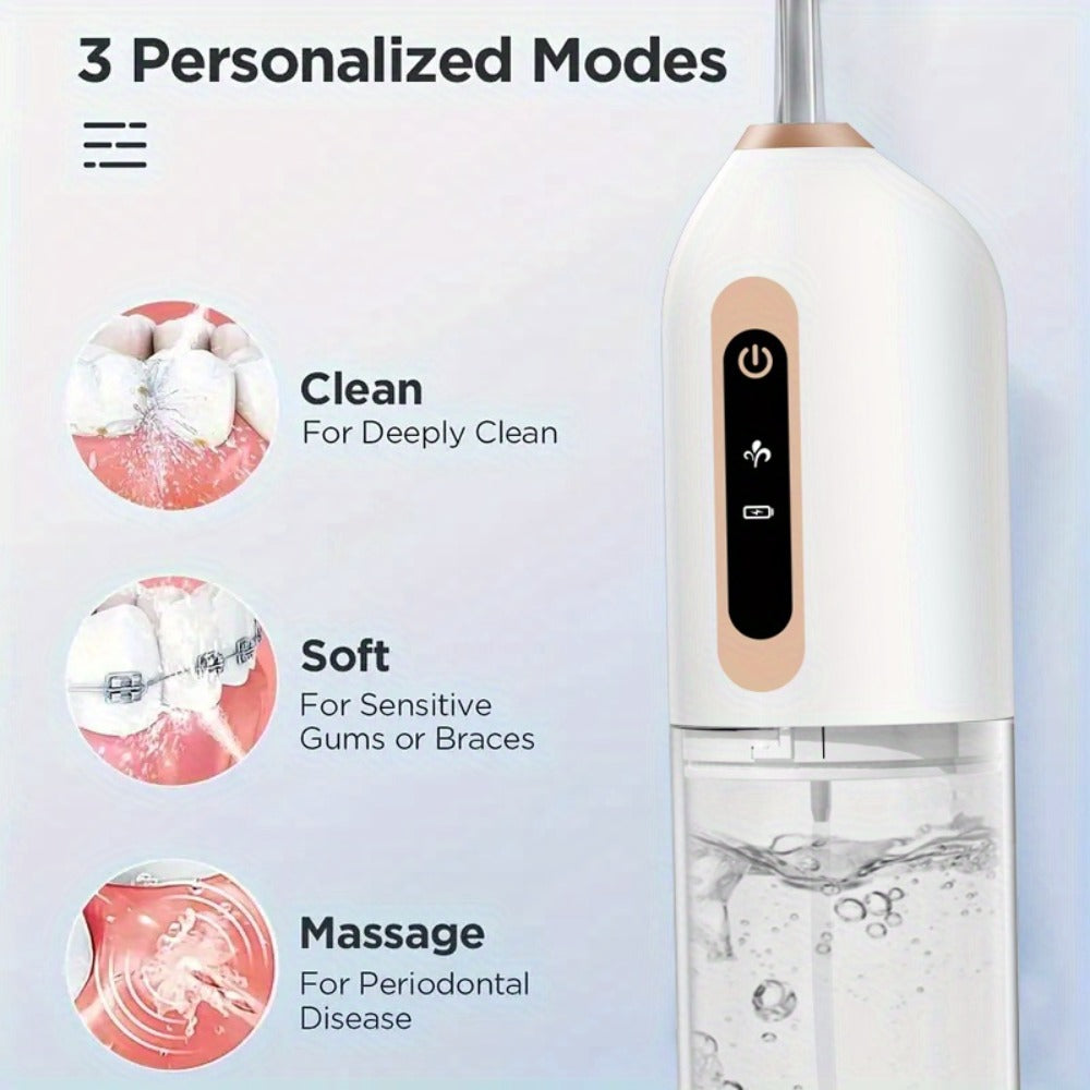 Electric Toothbrush Water Flosser Combo Set – 3 Modes USB Rechargeable Oral Care Kit with 4 Brush Heads & 4 Nozzles