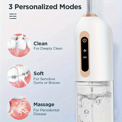 Electric Toothbrush Water Flosser Combo Set – 3 Modes USB Rechargeable Oral Care Kit with 4 Brush Heads & 4 Nozzles