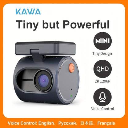 KAWA MINI 3 Dash Camera with 1296P Label, WiFi App Connection, Voice Control and Blue Finish