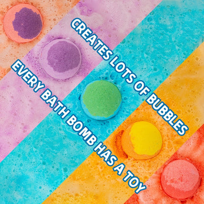 Kids Bath Bombs with Surprise Inside 20 Pack – Fizzy Bath Balls with Hidden Toy for Boys Girls Toddlers