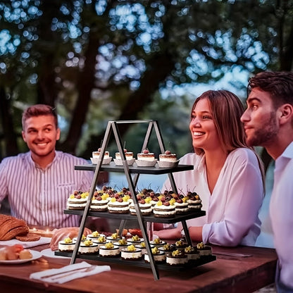 3-Tier Wooden Cupcake Stand, Holds 50 Cupcakes, Dessert Display Rack for Wedding, Birthday Party & Halloween