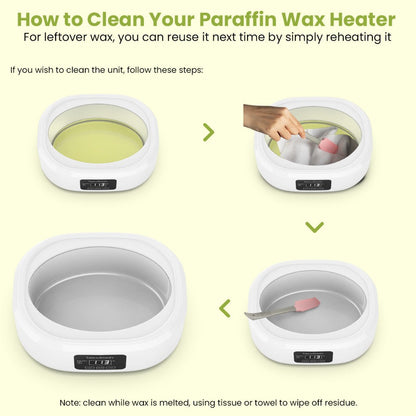Paraffin Wax Warmer Kit 3000ml Touchscreen for Hands & Feet – Includes 6 Packs Refill Wax, Hot Wax Spa Bath for Arthritis Pain Relief & Deep