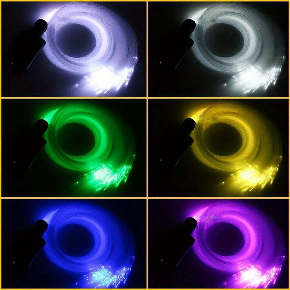 Fiber Optic Star Ceiling Light Kit 1000pcs, 0.5mm x 78.74" RGBW Car Roof Headliner Starlight Kit with App & 24-Key Remote Control