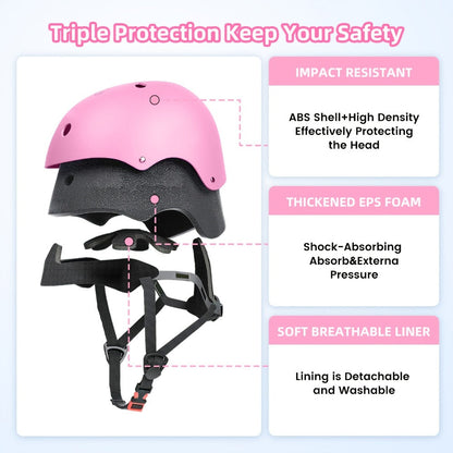 Kids Bike Helmet Adjustable XS Unisex Removable Liner Ventilation Matte with the Listed Color, Size or Set Options for Everyday Use