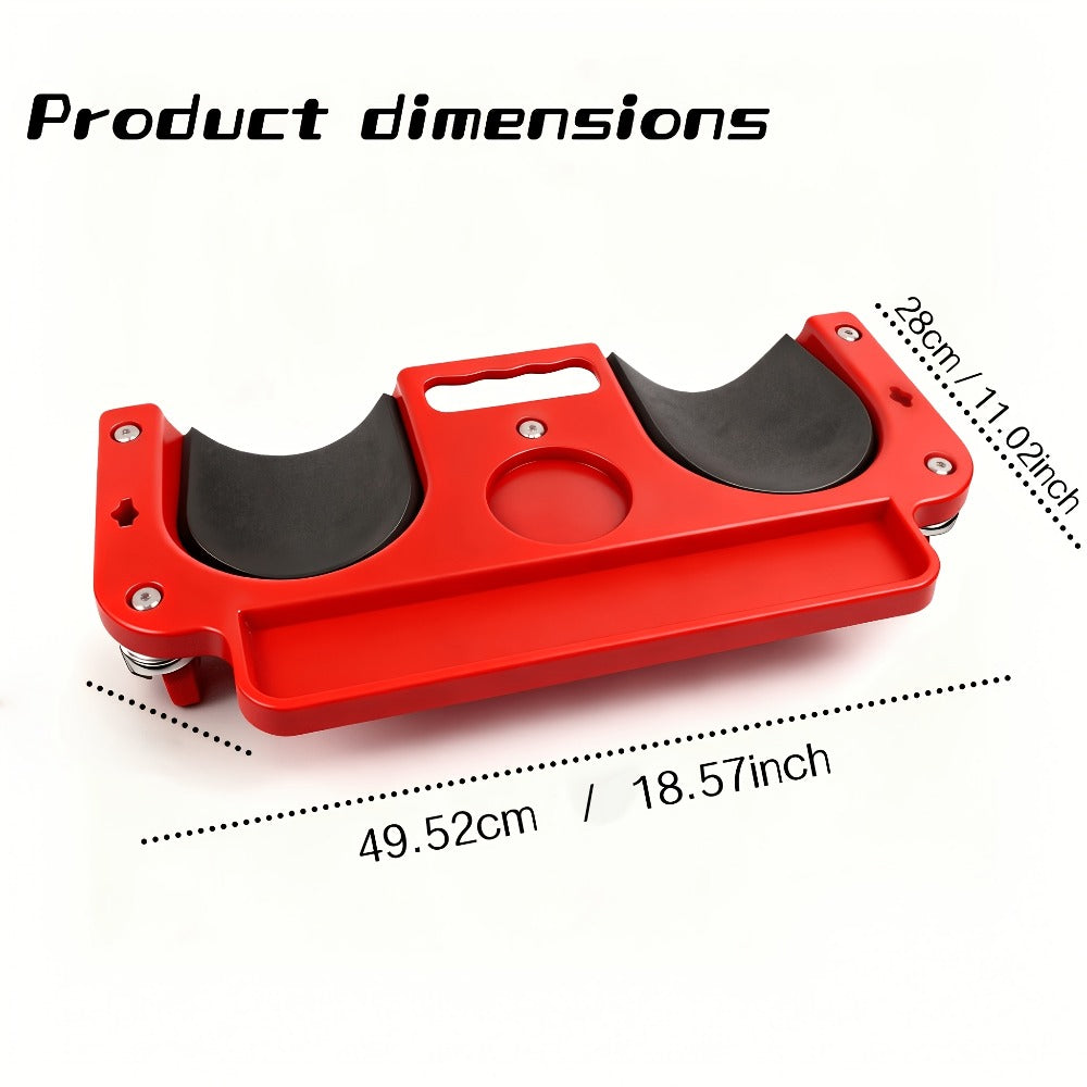Rolling Knee Creeper Pad with Built-In Tool Tray – ABS High-Impact Frame, Cushioned Kneeling Pad for Car Repairs, Carpentry & Flooring