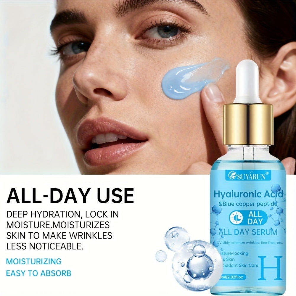 Face Serum Set 4-Piece Day & Night with Vitamin C Retinol Hyaluronic Acid Ceramide - Deep for Bath Time, Home Spa and Personal Care