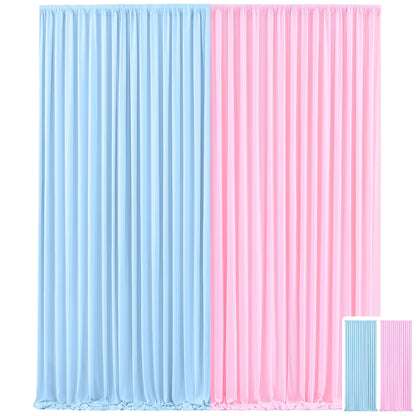 Two-Panel Photography Backdrop Curtain Set in 16 Colors with 59 x 85-Inch Panels and Pole Pockets