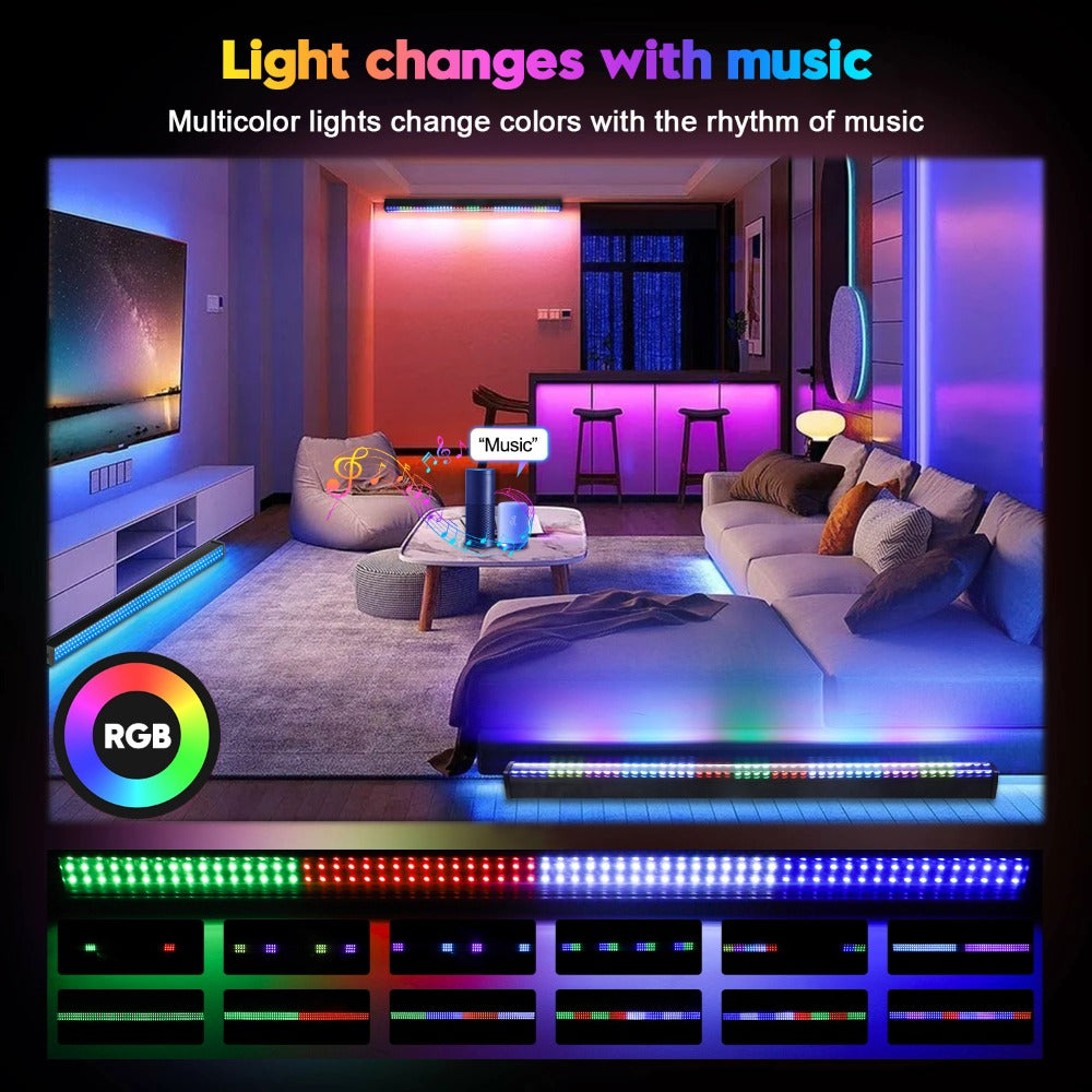 Color Changing LED Strip Lights RGB Music Sync App Remote Control 16 Million Colors Dimmable Timer DIY Smart Light Strip for Bedroom Living