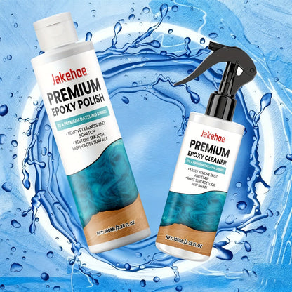 Epoxy Resin Polish & Cleaner 2pcs – Scratch Remover, High Gloss Restorer for Epoxy Surfaces