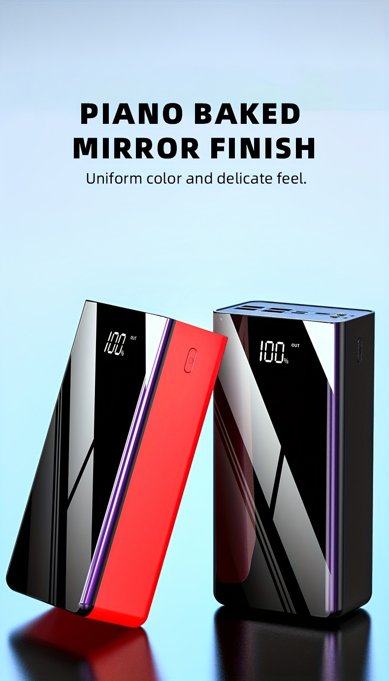 Power Bank 100000mAh 22.5W Super Fast Charging Two-Way USB-C Digital Display Large Capacity Portable Charger for Travel Camping Outdoor