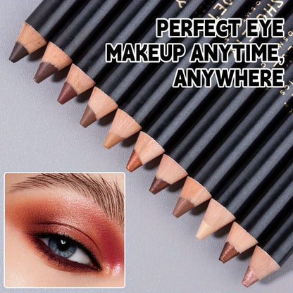 Eyeshadow Pencil Set 12pcs for Women, Matte & Shimmer Thick Stick Foam Eye Shadow Sticks, for Makeup, Travel and Everyday Vanity Use