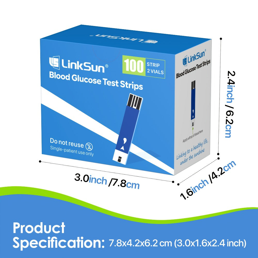 Blood Sugar Test Strips 100 Count Compatible with G-425-1 G-425-2 G-425-3 Glucose Meter for Entryways, Bedrooms and Living Spaces