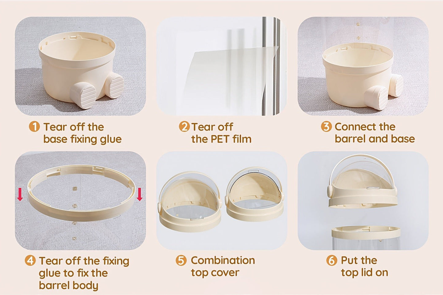 Stackable Round Stuffed Animal Storage Box with Lid for Entryways, Bedrooms and Living Spaces