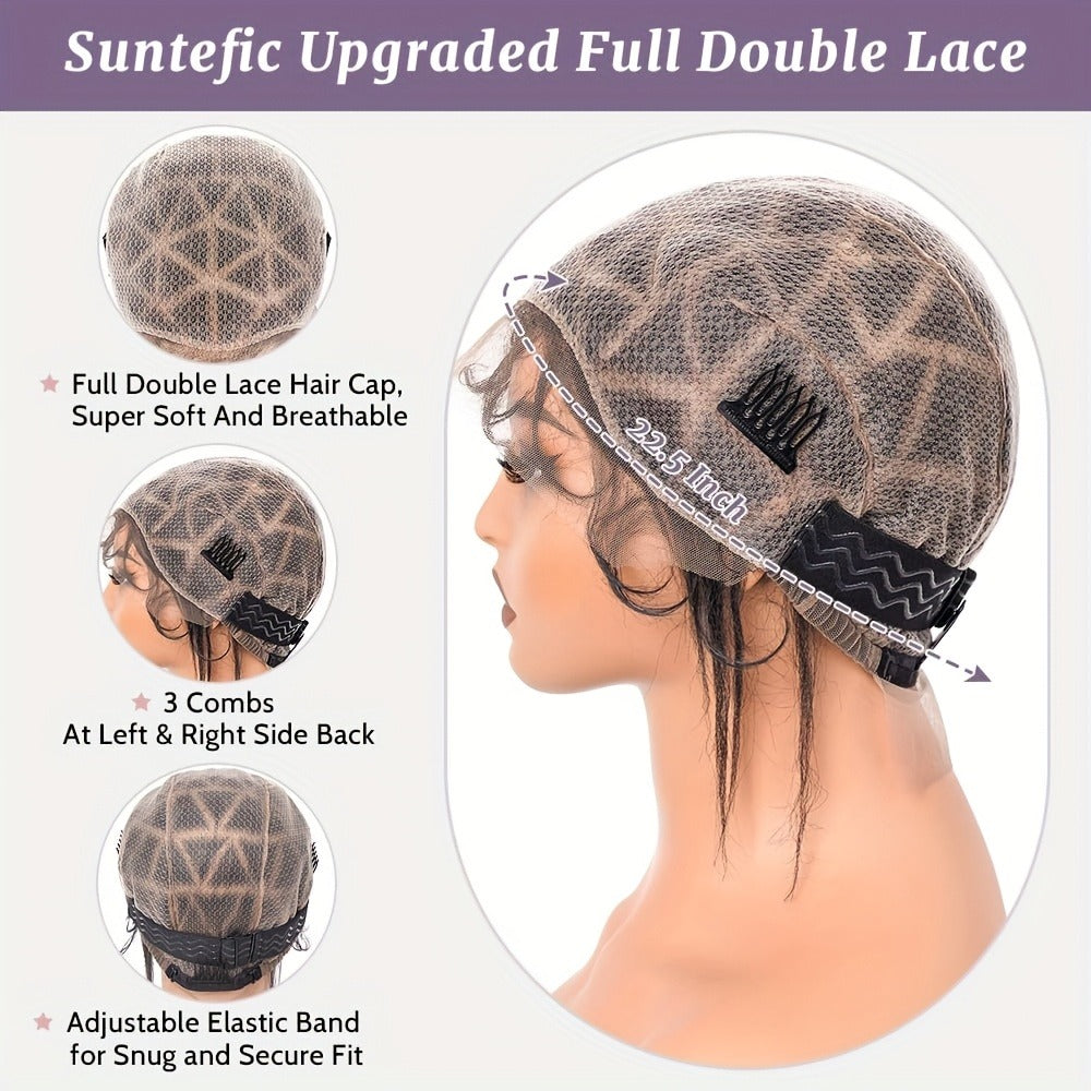 Braided Wig Cap Double Full Lace with Baby Hair Glueless Breathable Adjustable 22 Inch | 81-120 Sections Goddess Box Braid Faux Locs Passion