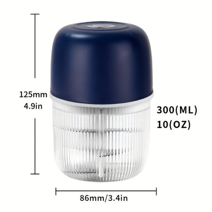 Electric Garlic Chopper USB Rechargeable Mini Food Chopper with 800mAh Battery - Portable for Home Cooking, Dining and Outdoor Meals