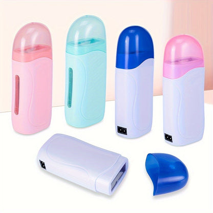 Wax Warmer Roller Kit for Hair Removal – Portable Electric Roll-On Soft Wax Heater for Women & Men, At-Home & Salon Waxing