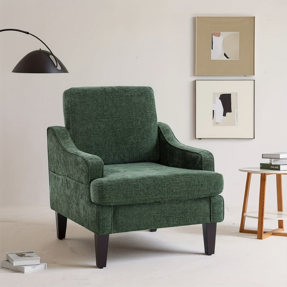 Accent Chair with Solid Wood Construction for Comfortable Everyday Seating in Living Room detail image - detail view 5