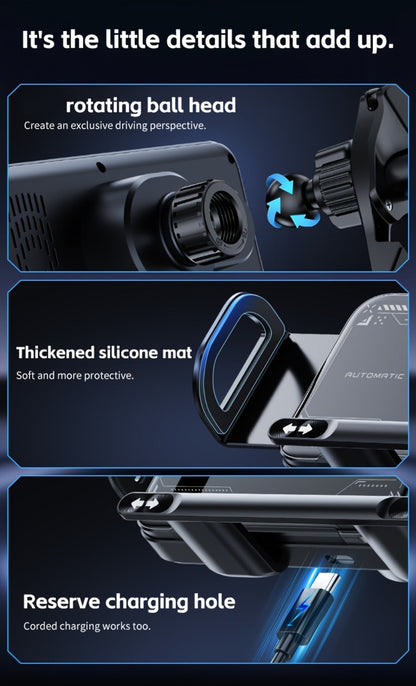 Folding Wireless Car Charger Mount with Air-Vent Base or Two-in-One Stand Checkout Options