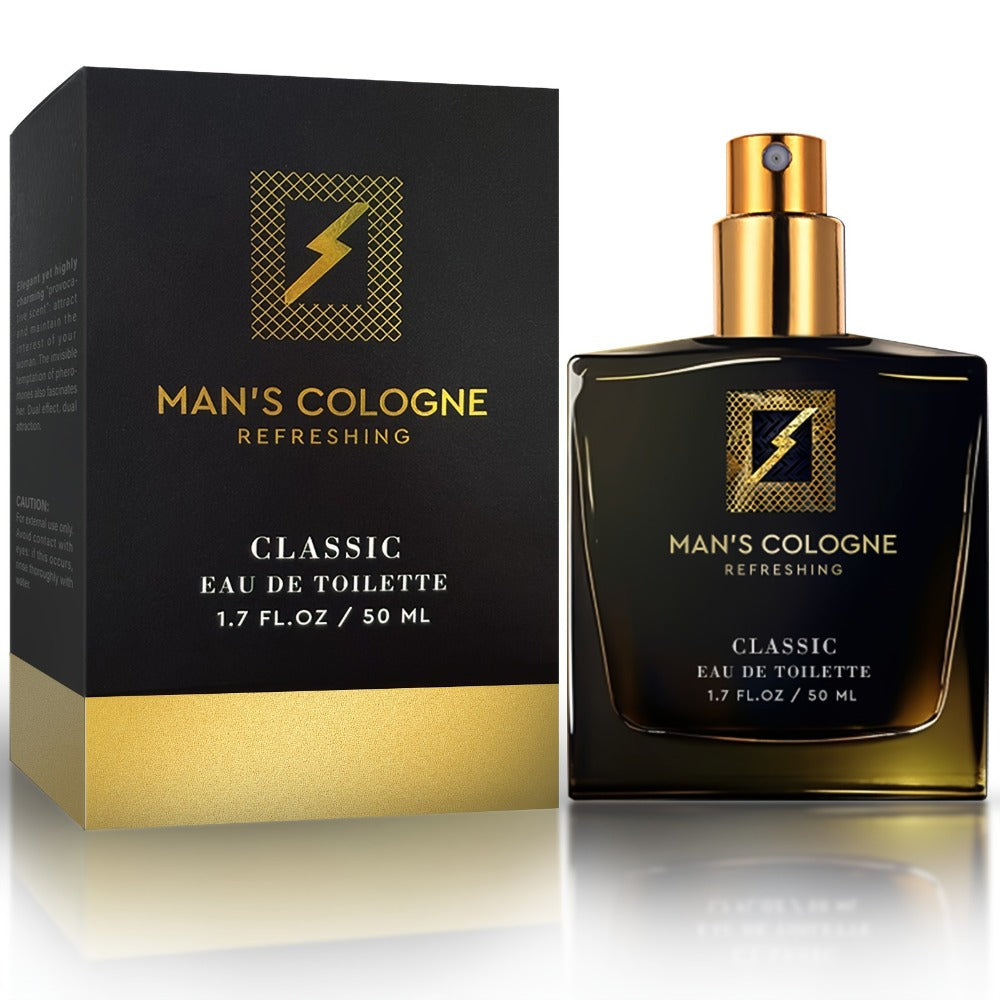 Men's Pheromone Cologne 50ml, Natural Fresh Aromatic Scent, Confidence Boosting Fragrance Spray for Men