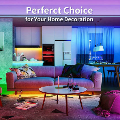 Color Changing LED Strip Lights App & Remote Control – Music Sync Smart RGB Lights 16 Million Colors for Home, Desk and Accent Lighting