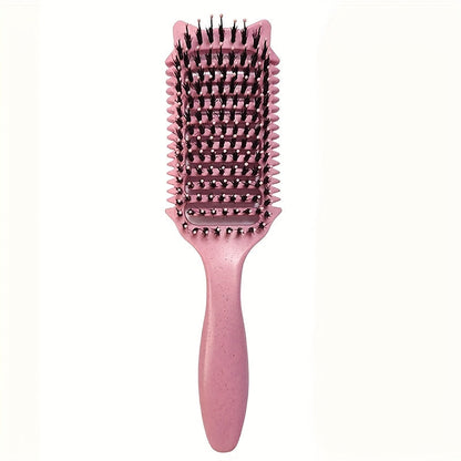 Detangling Brush for Curly Wavy Coily Hair 1 or 2 Pcs – Flexible Bristles Reduce Breakage & Frizz, Gentle Scalp Massage